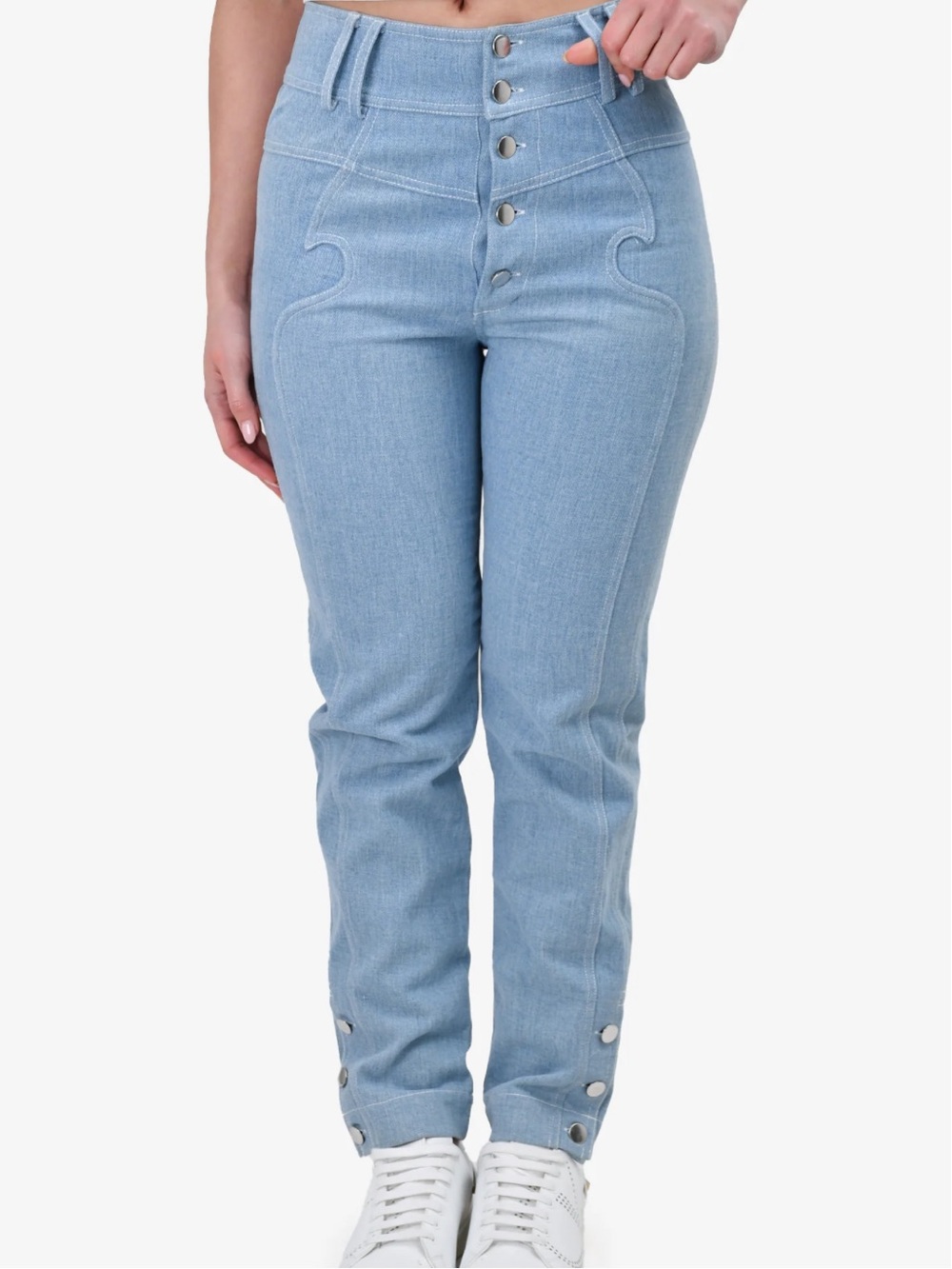 FOR LOVE & LEMONS | Josephine High Waisted Denim Pants Size L